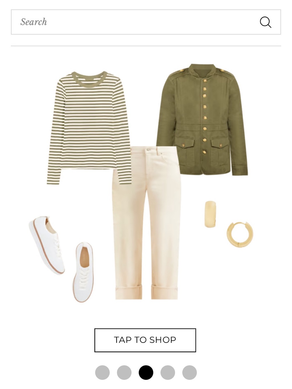Talbots Cuffed Cream Jeans - Picture 7 of 13